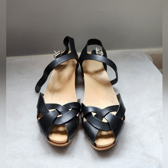 Swedish Hasbeens black leather clog size 36/6.5 - Picture 5 of 6